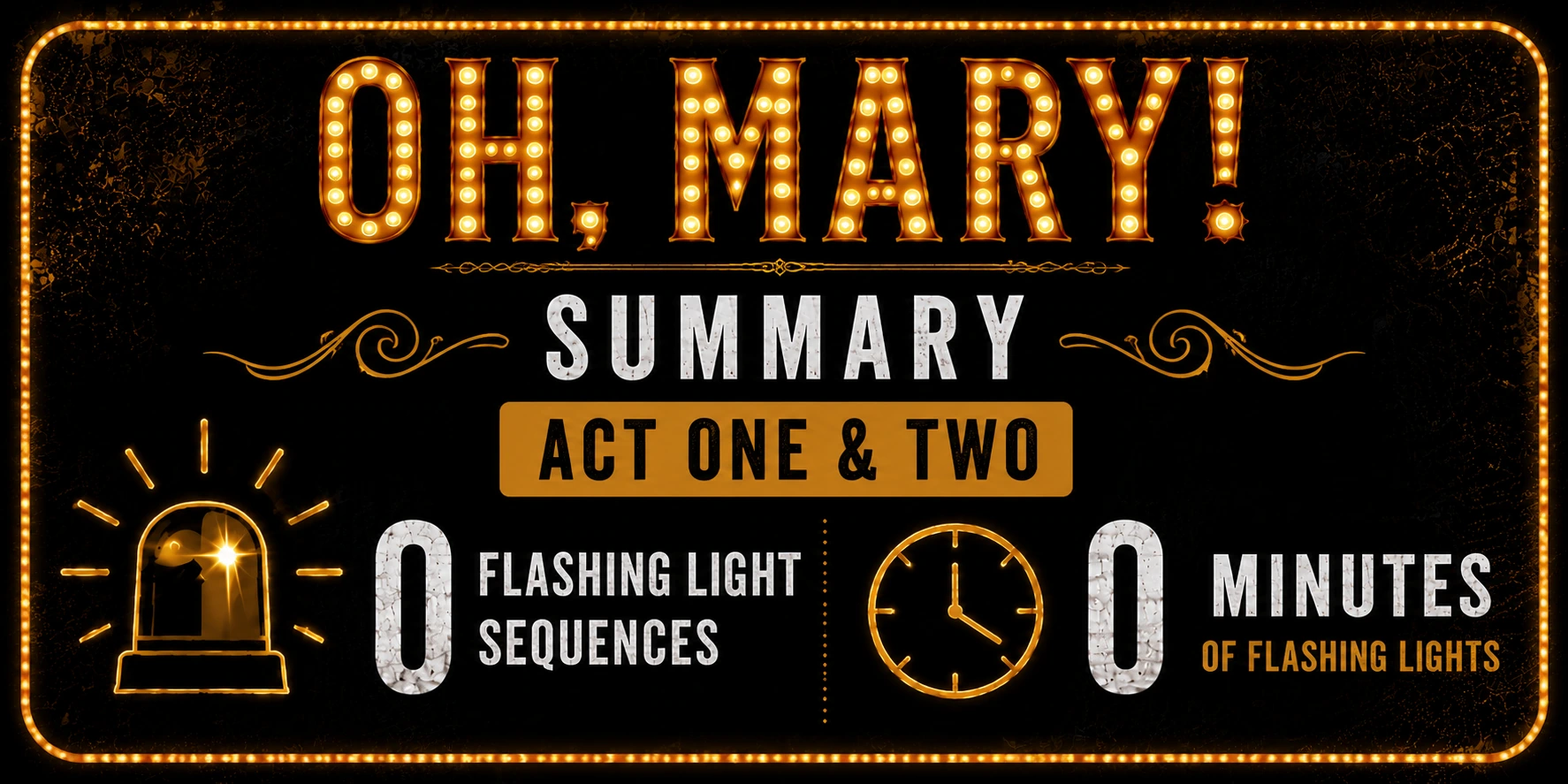 Original FlashCue summary graphic 1 for Oh, Mary!